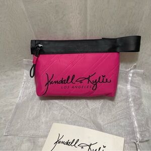 Kendall & Kylie Makeup Bag Cosmetic Bag, Pouch, Pink and Black, NWT